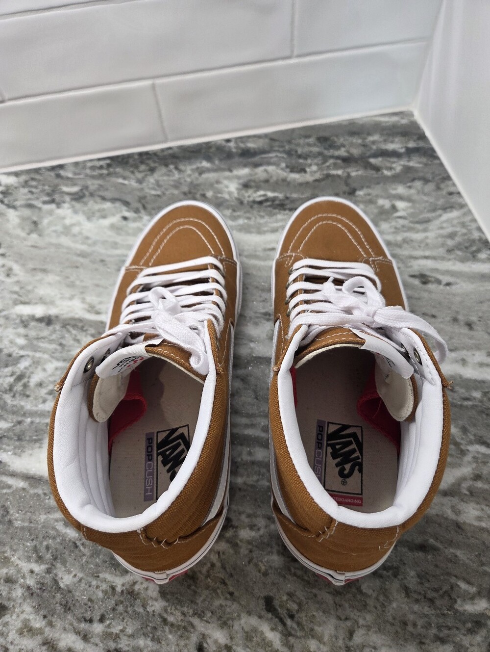 Vans Skate Sk8-Hi Canvas Golden Brown Sneakers Mens Size 12 - Picture 10 of 10